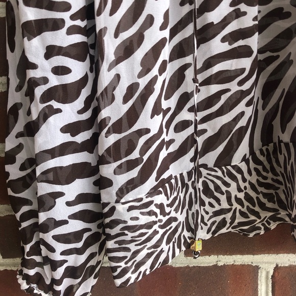Michael Kors Sheer Animal Print Blouse - Picture 5 of 8